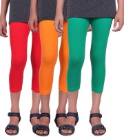Alisha Capri For Girls Solid(Multicolor)