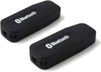 VibeX VBX-122 ™ H-163 Wireless Bluetooth Music Receiver Dongle Adapter (Black) Set of 2 Bluetooth(Black)   Laptop Accessories  (VibeX)