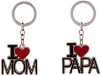 Ezone KeepSake I Love Mom & Dad Combo Key Chain(Multicolor)