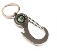 TAG3 Hook Compass Metal With Bottle Opener Locking Key Chain(Silver)