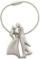 Rashi Traders Valentine Couple Key Chain(Silver)