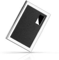 Empreus Stainless Steel Black 6 Card Holder(Set of 1, Black)