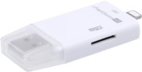 View ROQ i-Flash Device HD Micro Sd Card Slot With USB For iphone,iphone5 5s,iPhone 6 6s,iPad 4. iPad 5 5s Card Reader(White) Laptop Accessories Price Online(ROQ)