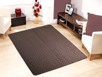 Saral Home Brown Cotton Carpet(180 cm  X 120 cm)