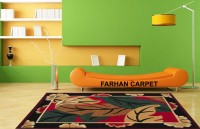 Farhan Carpet Red Polypropylene Carpet(180 cm  X 235 cm)