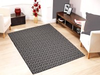 Saral Home Black Cotton Carpet(180 cm  X 120 cm)