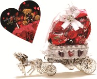 Skylofts Horse Decoration Piece with love heart valentines combo Chocolate Bars(2 x 57.5 g)