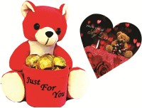 Skylofts Cute Teddy Penstand with love heart combo Chocolate Bars(2 x 70 g)