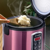 sansui deluxe plus electric rice cooker with steaming feature