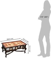 ExclusiveLane Teak Wood Solid Wood Coffee Table(Finish Color - Walnut Brown)   Computer Storage  (ExclusiveLane)