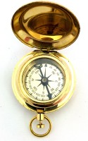 Artshai Push Button Magnetic Compass(Gold)