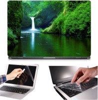Skin Yard 3in1 Combo- Nature Water Fall Laptop Skin with Screen Protector & Keyguard -15.6 Inch Combo Set   Laptop Accessories  (Skin Yard)