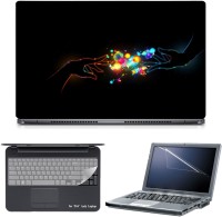 Skin Yard 3in1 Combo- Color Hands Laptop Skin with Screen Protector & Keyguard -15.6 Inch Combo Set   Laptop Accessories  (Skin Yard)