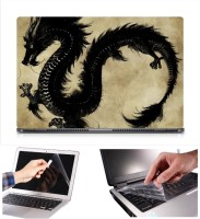 Skin Yard Chinese Black Dragon Laptop Skin Decal with Keyguard & Screen Protector -15.6 Inch Combo Set   Laptop Accessories  (Skin Yard)