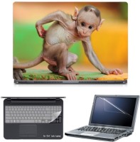 Skin Yard Cute Hairless Monkey Laptop Skin with Screen Protector & Keyboard Skin -15.6 Inch Combo Set   Laptop Accessories  (Skin Yard)