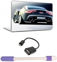 Skin Yard Audi R12 Laptop Skin with USB LED Light & OTG Cable - 15.6 Inch Combo Set   Laptop Accessories  (Skin Yard)