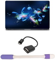 Skin Yard Beautiful Graphics Laptop Skin -14.1 Inch with USB LED Light & OTG Cable (Assorted) Combo Set   Laptop Accessories  (Skin Yard)
