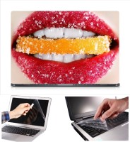 Skin Yard Candy Lips Laptop Skin Decal with Keyguard & Screen Protector -15.6 Inch Combo Set   Laptop Accessories  (Skin Yard)