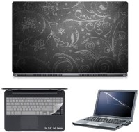 Skin Yard Black & White Matte Abstract Laptop Skin with Screen Protector & Keyboard Skin -15.6 Inch Combo Set   Laptop Accessories  (Skin Yard)