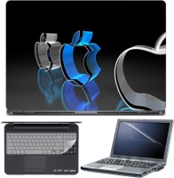 Skin Yard 3D Apple Carbon Design Laptop Skin with Screen Protector & Keyboard Skin -15.6 Inch Combo Set   Laptop Accessories  (Skin Yard)