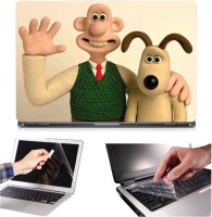 Skin Yard 3in1 Combo- Wallace and Gromit Laptop Skin with Screen Protector & Keyguard -15.6 Inch Combo Set   Laptop Accessories  (Skin Yard)