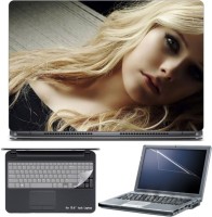 Skin Yard Avril Lavinge Anime Blonde Girl Laptop Skin with Screen Protector & Keyboard Skin -15.6 Inch Combo Set   Laptop Accessories  (Skin Yard)