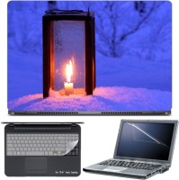 Skin Yard Snowy Winter Night with Candle Light Laptop Skin with Screen Protector & Keyboard Skin -15.6 Inch Combo Set   Laptop Accessories  (Skin Yard)