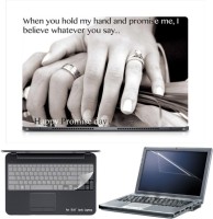 Skin Yard Sparkle Happy Promise Day - Couple Finger Laptop Skin with Screen Protector & Keyboard Skin -15.6 Inch Combo Set   Laptop Accessories  (Skin Yard)