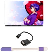 Skin Yard Wonderland Fairy Laptop Skin -14.1 Inch with USB LED Light & OTG Cable (Assorted) Combo Set   Laptop Accessories  (Skin Yard)