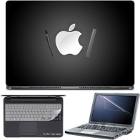 Skin Yard Apple Logo With Artist Brush Laptop Skin with Screen Protector & Keyboard Skin -15.6 Inch Combo Set   Laptop Accessories  (Skin Yard)