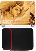 View FineArts Lord Shiva with Lord Ram Laptop Skin with Reversible Laptop Sleeve Combo Set Laptop Accessories Price Online(FineArts)