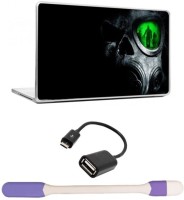 Skin Yard Horror Mask Laptop Skin -14.1 Inch with USB LED Light & OTG Cable (Assorted) Combo Set   Laptop Accessories  (Skin Yard)