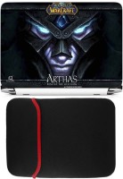View FineArts Arthas Laptop Skin with Reversible Laptop Sleeve Combo Set Laptop Accessories Price Online(FineArts)