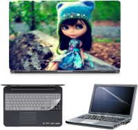 Skin Yard 3in1 Combo- Cute Little Doll Laptop Skin with Screen Protector & Keyguard -15.6 Inch Combo Set   Laptop Accessories  (Skin Yard)