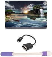 Skin Yard Amazing Fantasy Nature Laptop Skin -14.1 Inch with USB LED Light & OTG Cable (Assorted) Combo Set   Laptop Accessories  (Skin Yard)