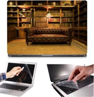 Skin Yard 3in1 Combo- Sofa in Library Laptop Skin with Screen Protector & Keyguard -15.6 Inch Combo Set   Laptop Accessories  (Skin Yard)