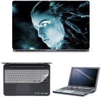 Skin Yard 3D Girl Ghost Face Laptop Skin with Screen Protector & Keyguard -15.6 Inch Combo Set   Laptop Accessories  (Skin Yard)