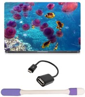 Skin Yard Under Water Squirrel Laptop Skin -14.1 Inch with USB LED Light & OTG Cable (Assorted) Combo Set   Laptop Accessories  (Skin Yard)