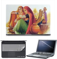 View Skin Yard Sparkle Tradition Indian painting Laptop Skin with Screen Protector & Keyboard Skin -15.6 Inch Combo Set Laptop Accessories Price Online(Skin Yard)