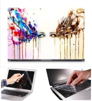 Skin Yard Colourful Eyes Abstract Laptop Skin Decal with Keyguard & Screen Protector -15.6 Inch Combo Set   Laptop Accessories  (Skin Yard)