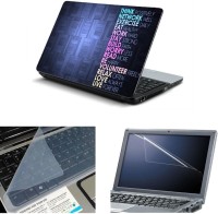 Namo Art 3in1 Laptop Skins with Screen Guard and Key Protector TPR1046 Combo Set   Laptop Accessories  (Namo Art)