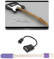 Skin Yard Fender Guitar Laptop Skin -14.1 Inch with USB LED Light & OTG Cable (Assorted) Combo Set   Laptop Accessories  (Skin Yard)