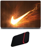 Skin Yard Nike Sparkle Laptop Skin with Reversible Laptop Sleeve - 14.1 Inch Combo Set   Laptop Accessories  (Skin Yard)