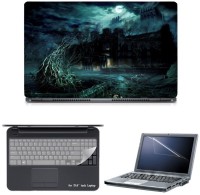 Skin Yard Ghost House in Night Laptop Skin with Screen Protector & Keyguard -15.6 Inch Combo Set   Laptop Accessories  (Skin Yard)