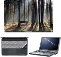 Skin Yard 3in1 Combo- Sun Rays in Forest Laptop Skin with Screen Protector & Keyguard -15.6 Inch Combo Set   Laptop Accessories  (Skin Yard)