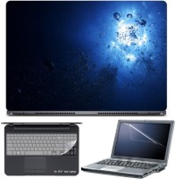 Skin Yard Agua Space Laptop Skin with Screen Protector & Keyboard Skin -15.6 Inch Combo Set   Laptop Accessories  (Skin Yard)