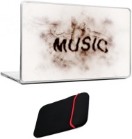 Skin Yard Music Smoke Effect Laptop Skin/Decals with Reversible Laptop Sleeve - 14.1 Inch Combo Set   Laptop Accessories  (Skin Yard)