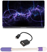 Skin Yard Abstract KnowLED Lightge Definition Laptop Skin -14.1 Inch with USB LED Light & OTG Cable (Assorted) Combo Set   Laptop Accessories  (Skin Yard)