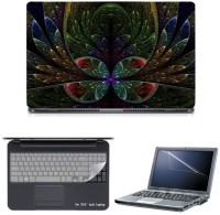 Skin Yard 3D Fractal Floral Abstract Sparkle Laptop Skin with Screen Protector & Keyguard -15.6 Inch Combo Set   Laptop Accessories  (Skin Yard)