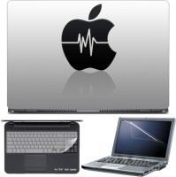 Skin Yard Heart Beat in Apple Logo Laptop Skin with Screen Protector & Keyboard Skin -15.6 Inch Combo Set   Laptop Accessories  (Skin Yard)